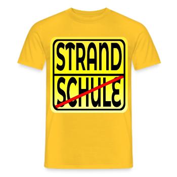 SCHULE ABSCHLUSS FERIENBEGINN - Männer T-Shirt - Gelb - Vorne - AI Model Male 178 dark (178cm)