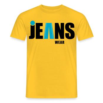 Jeans Wear with a dot - Men's T-Shirt - yellow - Front - AI Model Male 178 dark (178cm)