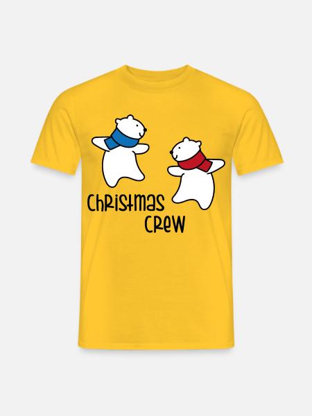 L’équipe à Noël - T-shirt homme - jaune