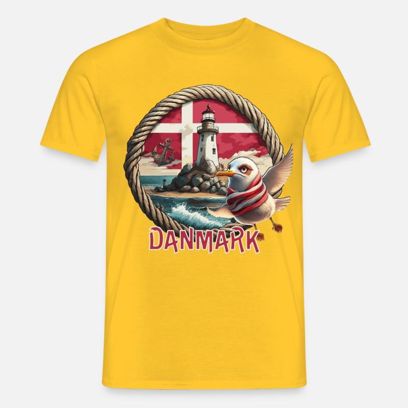 Danmark - Dänemark - Denmark - Männer T-Shirt - Gelb
