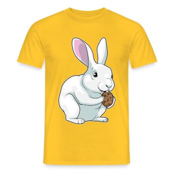 Biscuit lapin - T-shirt homme - jaune - Devant - AI Model Male 178 dark (178cm)