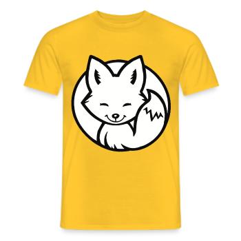 Kleiner Fuchs (Schwarzweiß) - Männer T-Shirt - Gelb - Vorne - AI Model Male 178 dark (178cm)