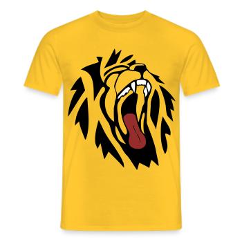 Leone - T-shirt uomo - giallo - Fronte - AI Model Male 178 dark (178cm)