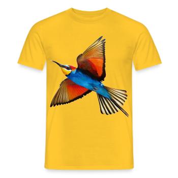 Guêpier Oiseau - T-shirt homme - jaune - Devant - AI Model Male 178 dark (178cm)