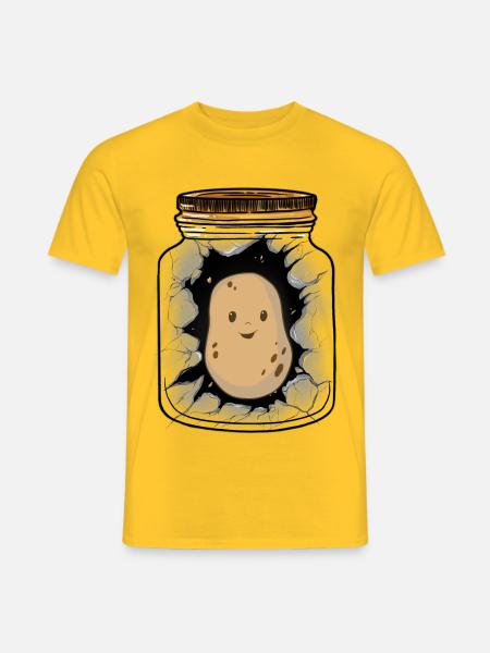 Gemüse Kartoffel Kartoffeln Hobbygärtner - Männer T-Shirt - Gelb