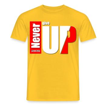 Ne jamais abandonner - T-shirt homme - jaune - Devant - AI Model Male 178 dark (178cm)