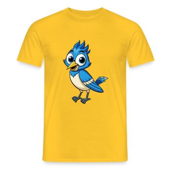 Jay Bird Niedliche Zeichentrickfigur Kawaii Clipart - Männer T-Shirt - Gelb - Vorne - AI Model Male 178 dark (178cm)