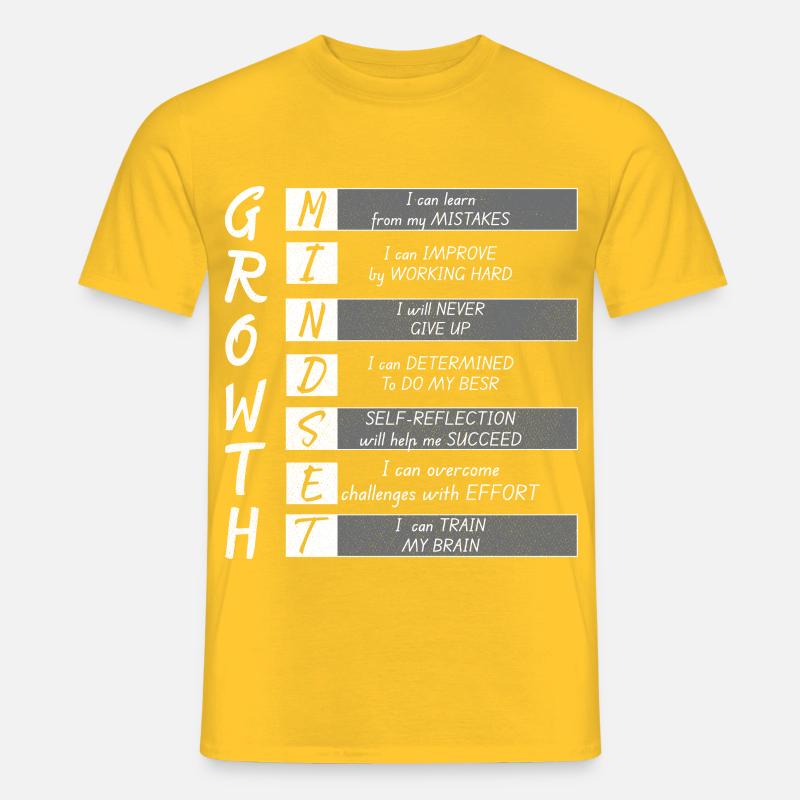 WACHSTUM MINIMUM - Männer T-Shirt - Gelb