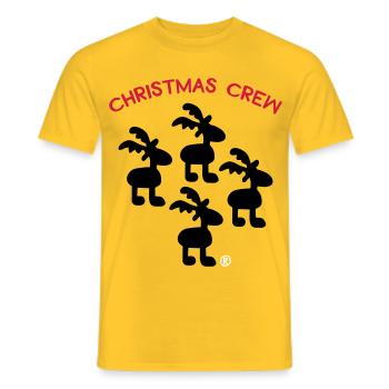 Christmas Crew - Men's T-Shirt - yellow - Front - AI Model Male 178 dark (178cm)