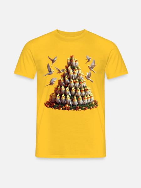 Weihnachtsbaum (02) - Männer T-Shirt - Gelb