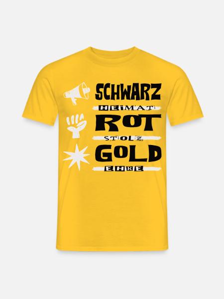 Black Red Gold - Men's T-Shirt - yellow