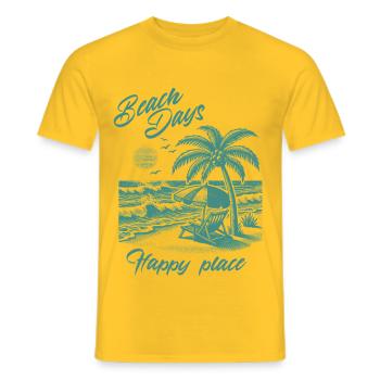 Paradise – Tropical Escape - Männer T-Shirt - Gelb - Vorne - AI Model Male 178 dark (178cm)