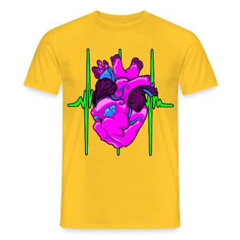 Beastly Beat - Männer T-Shirt - Gelb - Vorne - AI Model Male 178 dark (178cm)