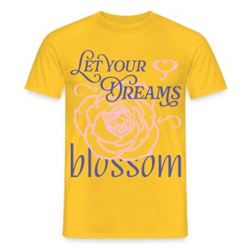 Blossom Your Dreams - Männer T-Shirt - Gelb - Vorne - AI Model Male 178 dark (178cm)