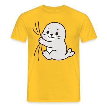 Cher petit phoque - T-shirt homme - jaune - Devant - AI Model Male 178 dark (178cm)