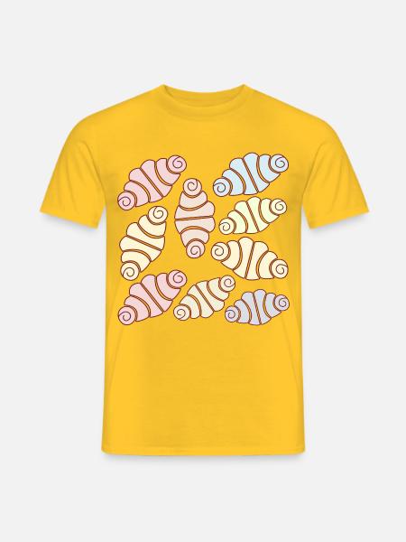 FRANZBRÖTCHEN MUSTER - Männer T-Shirt - Gelb