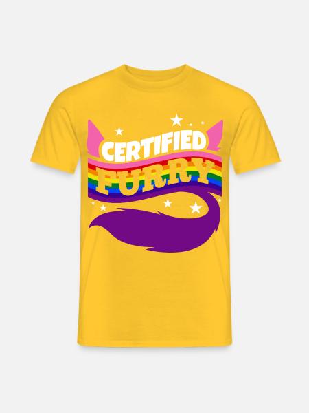 Certified furry - Men's T-Shirt - yellow