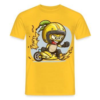 Yellow Ninja Motoaction - Men's T-Shirt - yellow - Front - AI Model Male 178 dark (178cm)