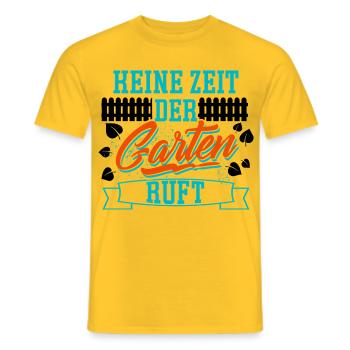 Keine Zeit Der Garten Ruft - Männer T-Shirt - Gelb - Vorne - AI Model Male 178 dark (178cm)