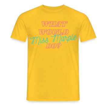 Was würde Miss Marple machen Neon - Männer T-Shirt - Gelb - Vorne - AI Model Male 178 dark (178cm)