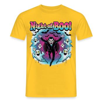 Boo Vampire Night - Männer T-Shirt - Gelb - Vorne - AI Model Male 178 dark (178cm)