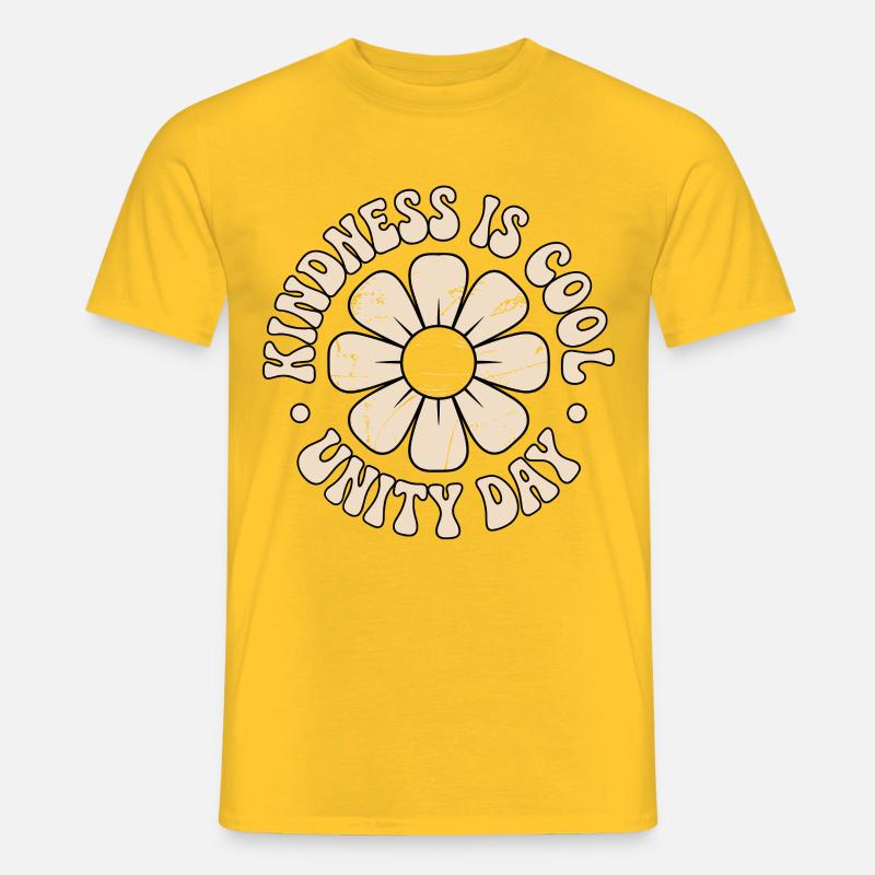 Freundlichkeit Einheit Blumen Postive Botschaft - Männer T-Shirt - Gelb