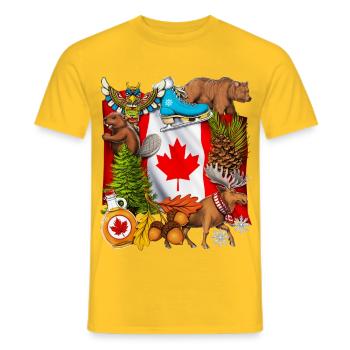 Stolz auf Kanada - Männer T-Shirt - Gelb - Vorne - AI Model Male 178 dark (178cm)