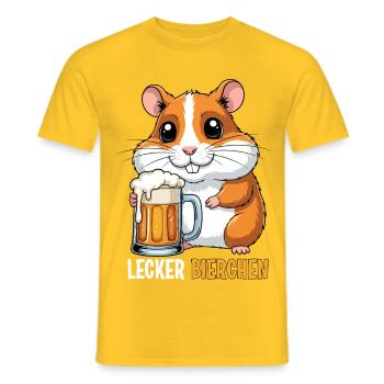 Bière délicieuse - T-shirt homme - jaune - Devant - AI Model Male 178 dark (178cm)