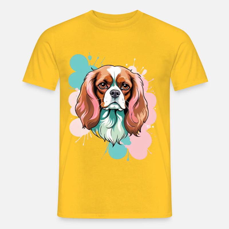Cavalier King Charles Spaniel arbexplosion - Männer T-Shirt - Gelb