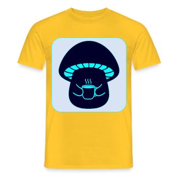 PILZE SAMMELN - TEE - Männer T-Shirt - Gelb - Vorne - AI Model Male 178 dark (178cm)