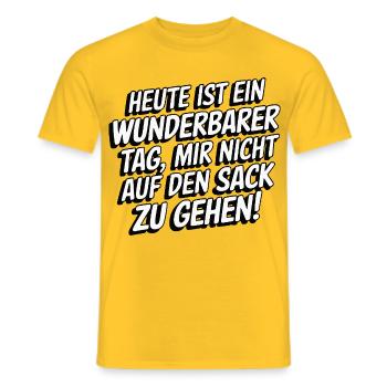 Wunderbarer Tag – Geh mir nicht auf den Sack - Männer T-Shirt - Gelb - Vorne - AI Model Male 178 dark (178cm)