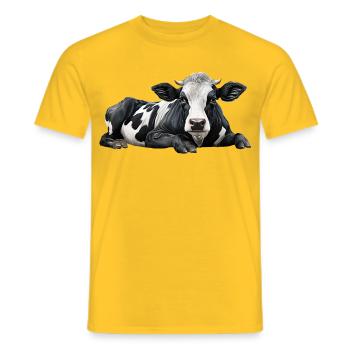 Vache - T-shirt homme - jaune - Devant - AI Model Male 178 dark (178cm)