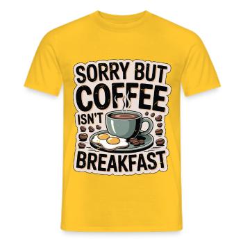 Nutritionniste Désolé, mais le café n’est pas un coach santé - T-shirt homme - jaune - Devant - AI Model Male 178 dark (178cm)