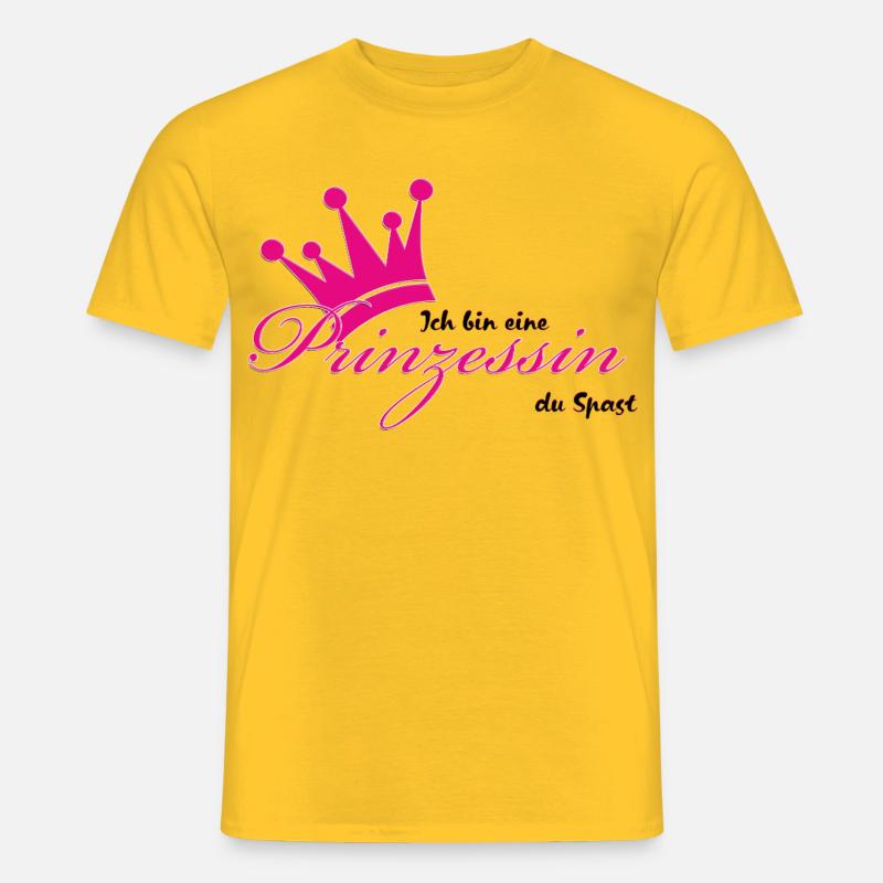 Ich bin eine Prinzessin - Männer T-Shirt - Gelb