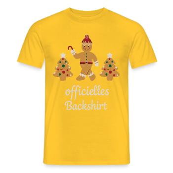 Cookies Baking Christmas Time Cookies Gingerbread - Men's T-Shirt - yellow - Front - AI Model Male 178 dark (178cm)
