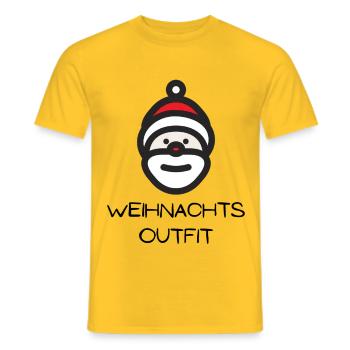 Weihnachtsoutfit Nikolaus Xmas - Männer T-Shirt - Gelb - Vorne - AI Model Male 178 dark (178cm)