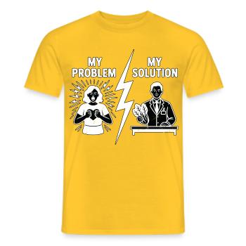 Nutritionist My Problem My Pictogram Dad Dietary - Männer T-Shirt - Gelb - Vorne - AI Model Male 178 dark (178cm)