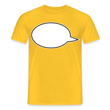 Speech Bubbles Comic Links - Men's T-Shirt - yellow - Front - AI Model Male 178 dark (178cm)