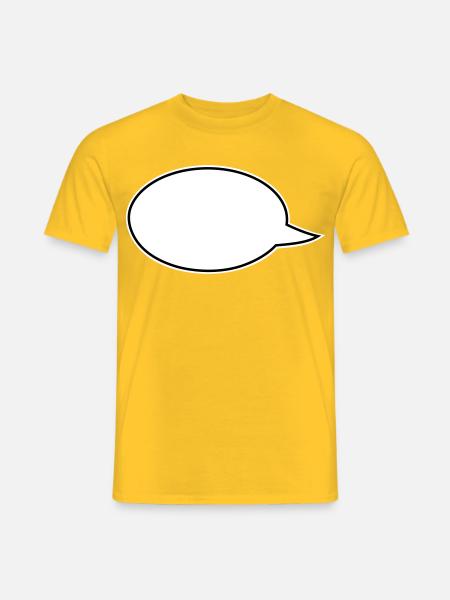 Speech Bubbles Comic Links - Men's T-Shirt - yellow