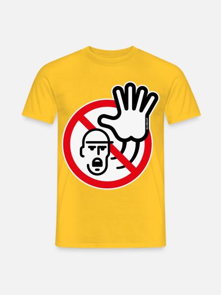 Warnzeichen / Warnung / Verbot (Symbol / 3C) - Männer T-Shirt - Gelb
