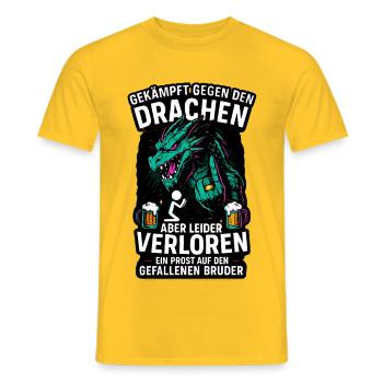 Équipe de la fête de garçon Bräutigam - T-shirt homme - jaune - Devant - AI Model Male 178 dark (178cm)