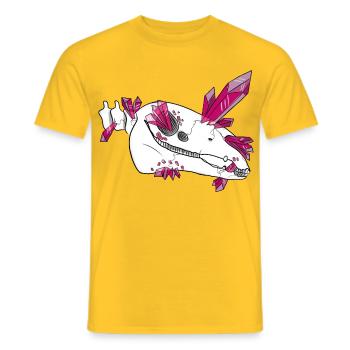 Crâne de Cristal - Cheval (par Leni Riosa) - T-shirt homme - jaune - Devant - AI Model Male 178 dark (178cm)