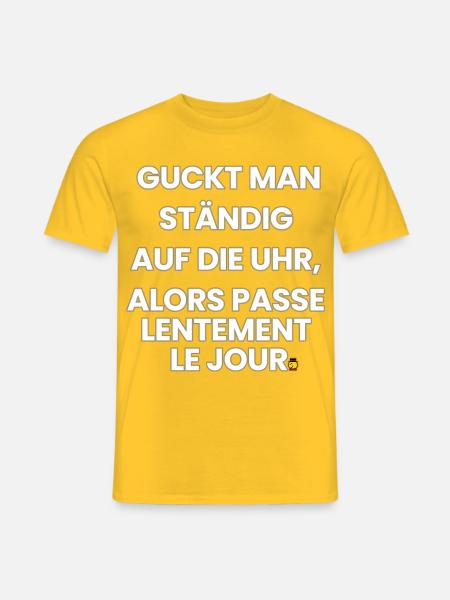 German-French-Rhyme 2 (Ver. A) - Männer T-Shirt - Gelb