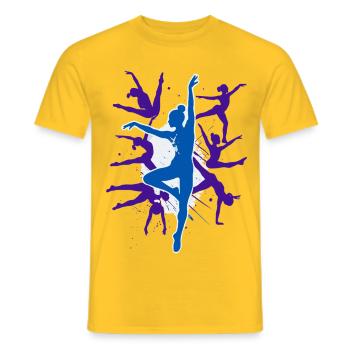 Gymnastics Gymnastics Acrobatics Artistic Gymnastics - Men's T-Shirt - yellow - Front - AI Model Male 178 dark (178cm)