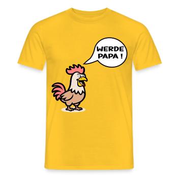 Papa Landwirt - Hühner Bauer - Männer T-Shirt - Gelb - Vorne - AI Model Male 178 dark (178cm)