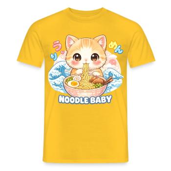 Ramen Cat Kanagawa - T-shirt homme - jaune - Devant - AI Model Male 178 dark (178cm)