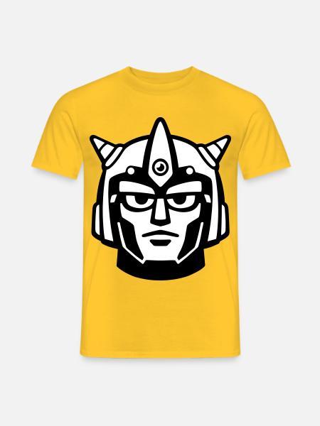 Doomforge Roboter Gesichtshelm - Männer T-Shirt - Gelb