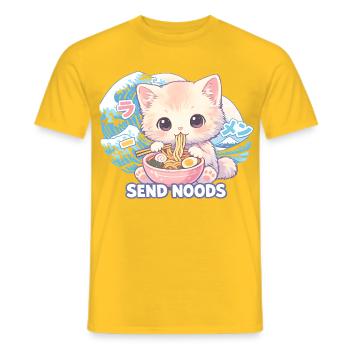 Ramen Katze Kanagawa - Männer T-Shirt - Gelb - Vorne - AI Model Male 178 dark (178cm)
