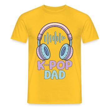 K Pop Dad - T-shirt homme - jaune - Devant - AI Model Male 178 dark (178cm)