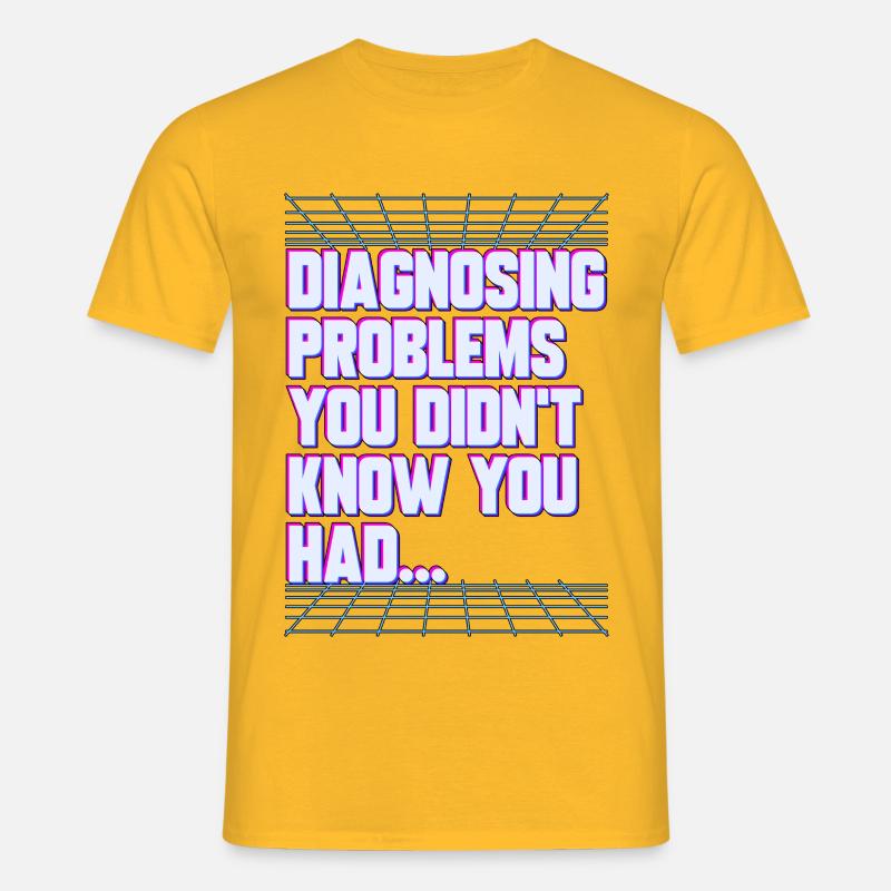 Nurse Practitioner Diagnosing Problems Nursing - Männer T-Shirt - Gelb